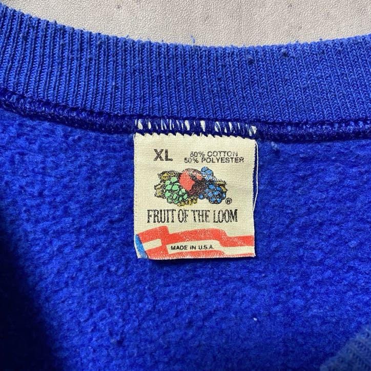 古着 used 80s USA製 FRUIT OF THE LOOM フルーツオブザルーム 長袖スウェット トレーナー XLサイズ