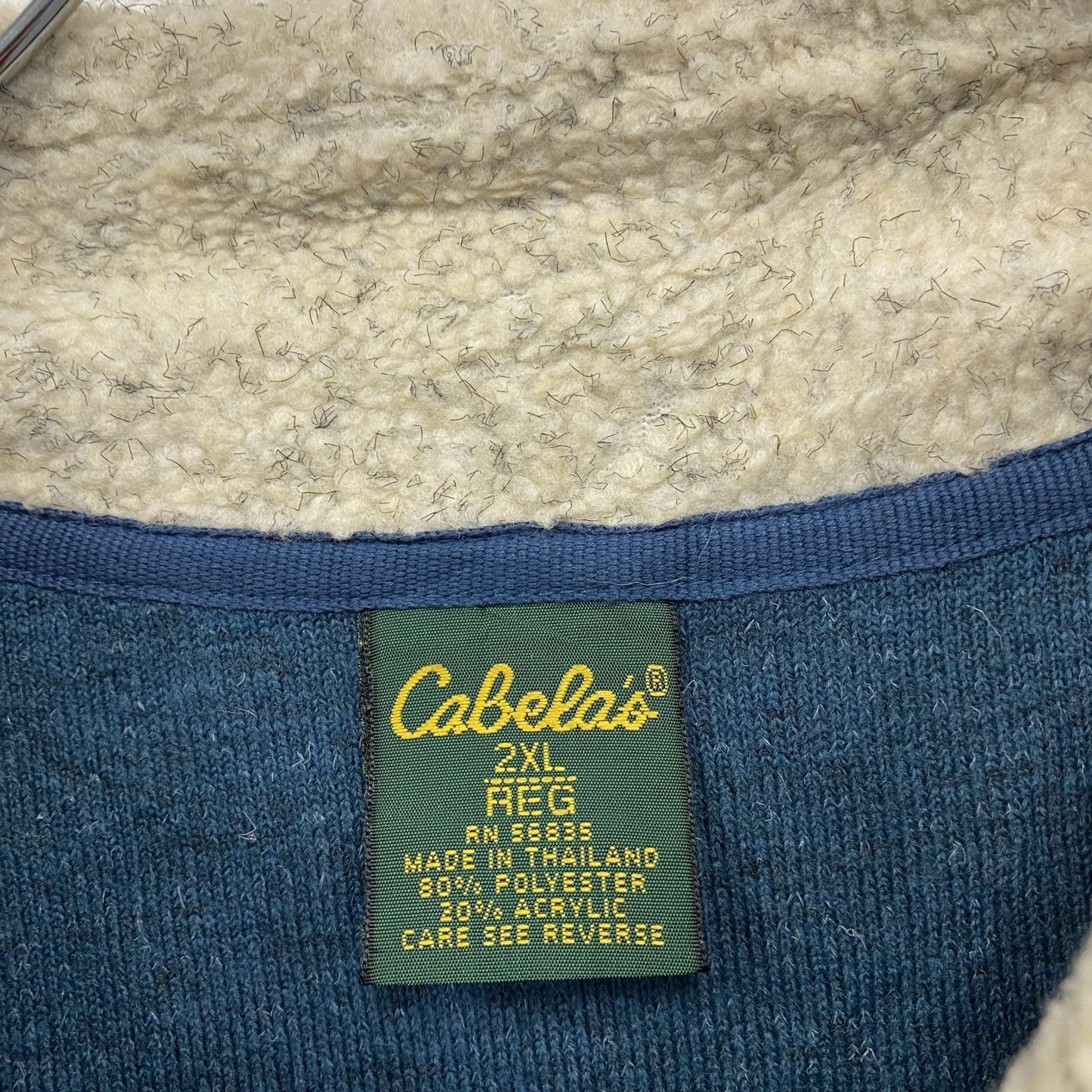 Cabela’s カベラス フリースプルオーバー 紺 ネイビー 2XLサイズ