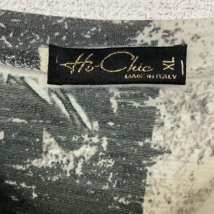 古着 used Hi‐Chie イタリア製 半袖プリントTシャツ 車 75 フィアット500 白 レトロデザイン XLサイズ