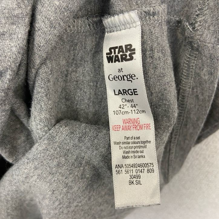 STARS WARS at George. 半袖プリントTシャツ ダースベイダー クルーネック グレー Lサイズ
