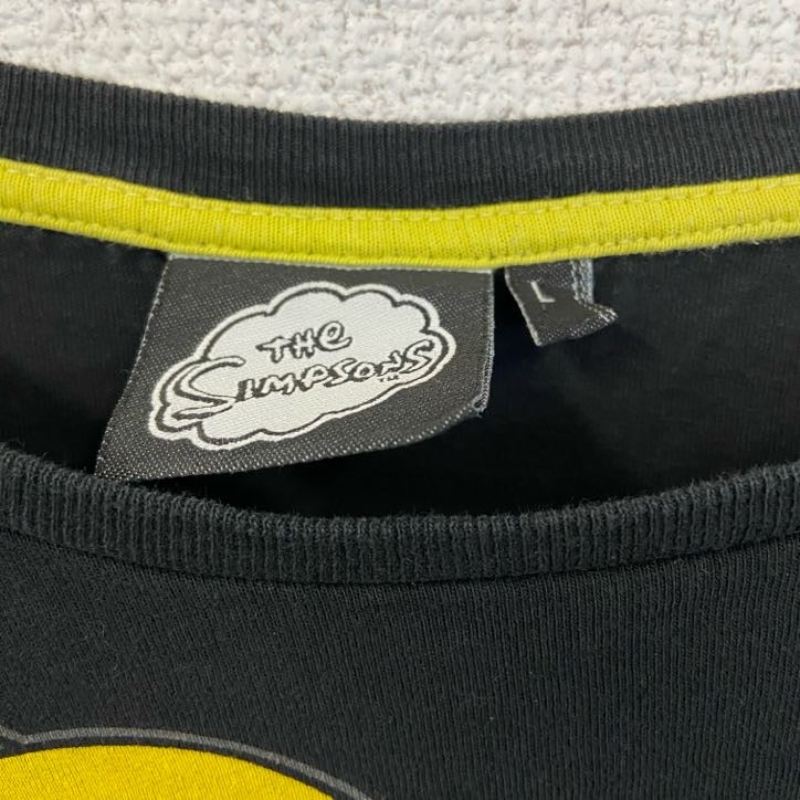 古着 used THE SIMPSONS ザ シンプソンズ 半袖プリントTシャツ ホーマー シンプソン クルーネック 黒 Lサイズ