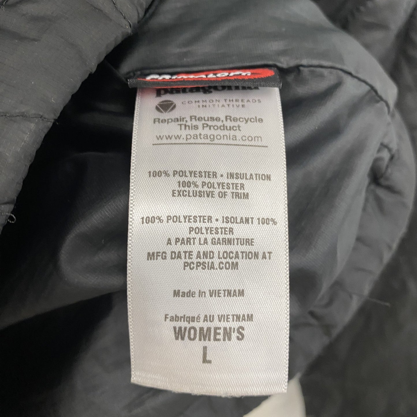 Patagonia パタゴニア キルティングジャケット 中綿入り 黒 ブラック Lサイズ