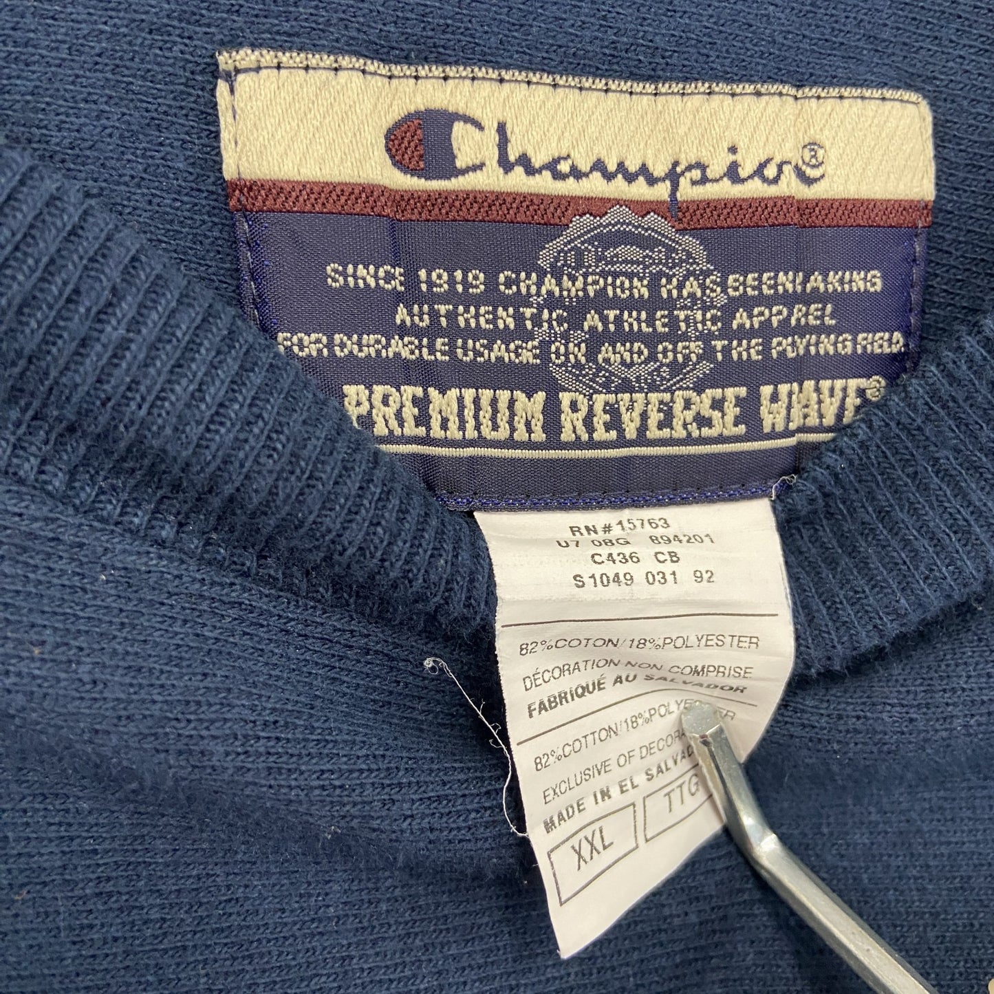 00s Champion チャンピオン プレミアムリバースウィーブ スウェット/トレーナー 紺 ネイビー XXLサイズ