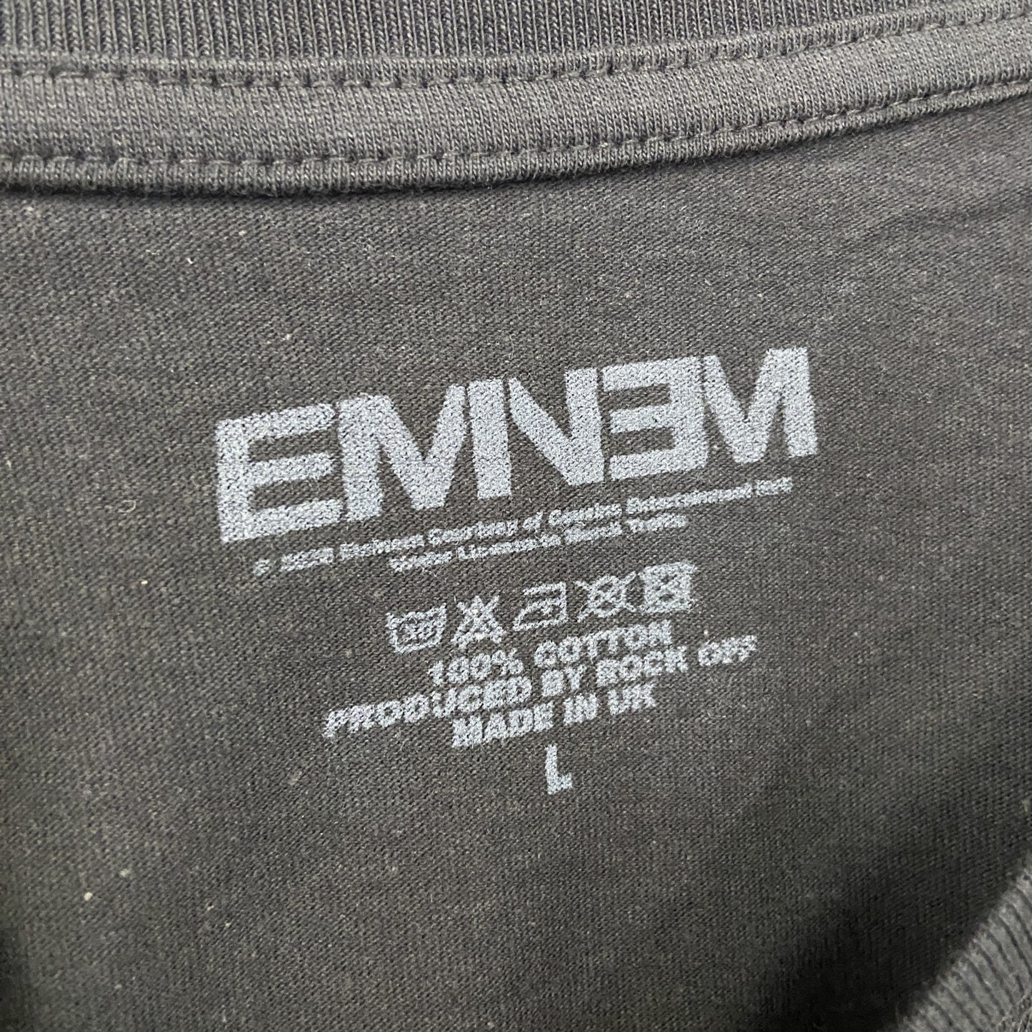 Eminem エミネム Photo フォトプリントTシャツ ラップT 黒 ブラック Lサイズ【新品・正規品】