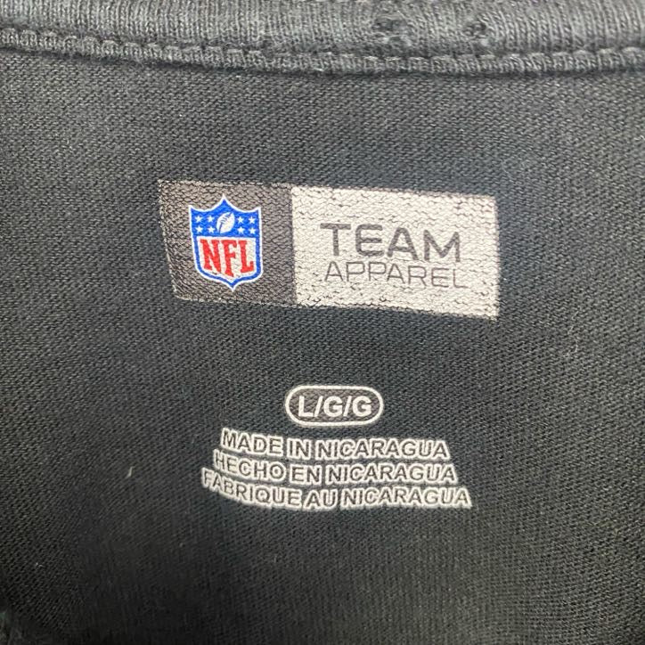 古着 used NFL TEAM APPAREL 長袖プリントTシャツ ロンT 黒 STEELERS フットボール Lサイズ