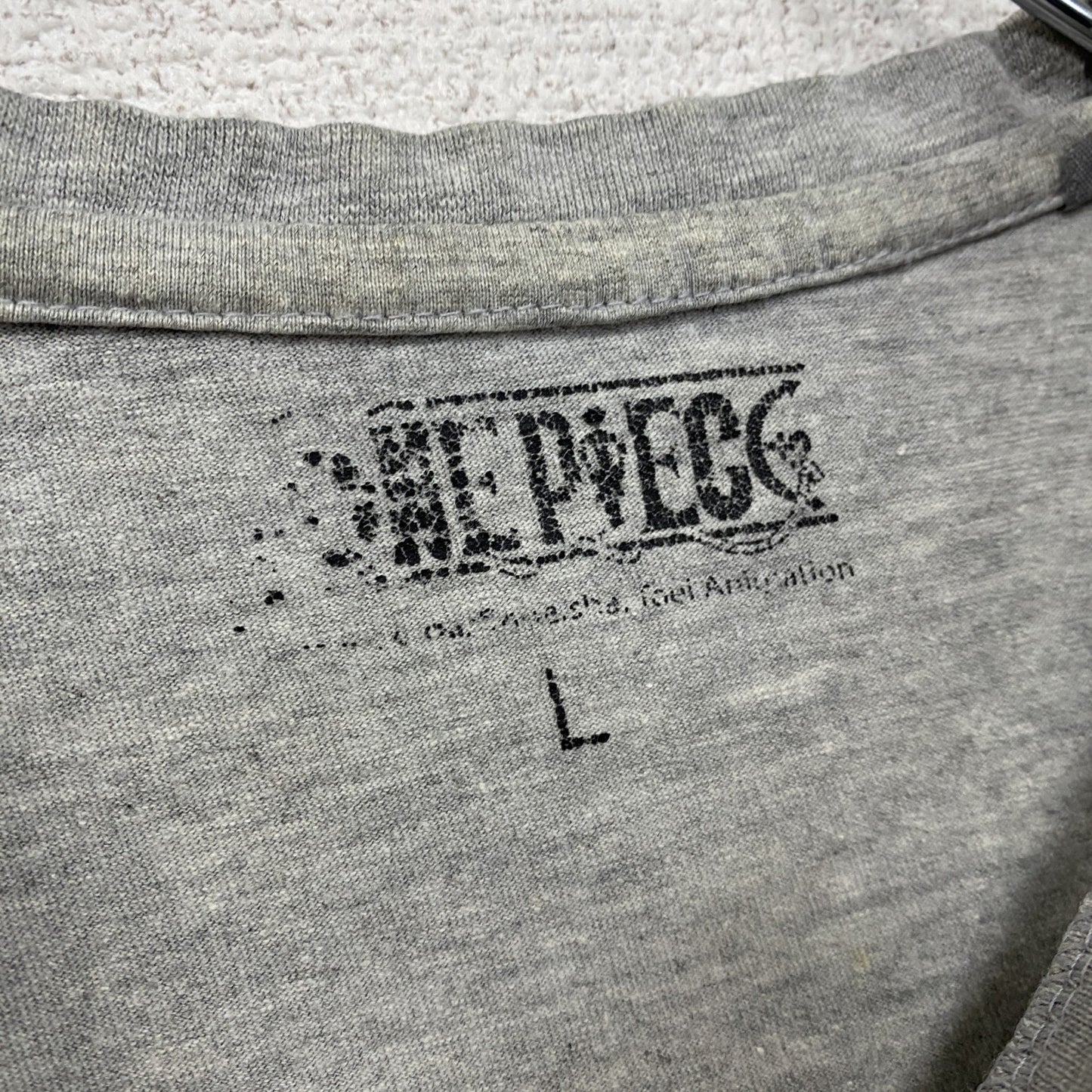 ONE PIECE ワンピース 半袖プリントTシャツ 灰色 グレー Lサイズ