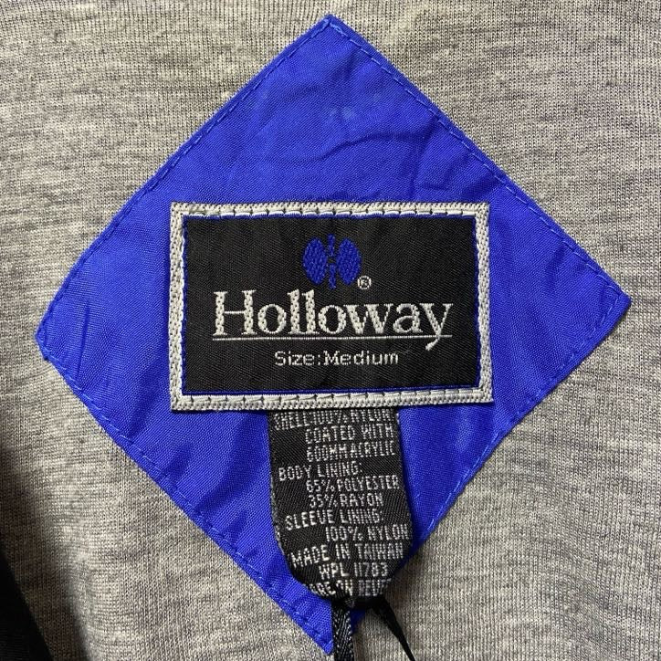 古着 used 90s Holloway ホロウェイ 長袖ナイロンジャケット バレーボール ブルー ヴィンテージ Mサイズ
