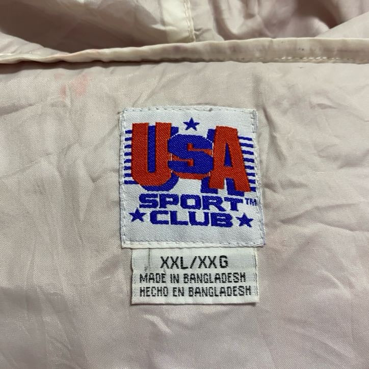 古着 used USASPORTCLUB 長袖ハーフジップナイロンジャケット レッドウィングス 赤 ビッグシルエット 2XLサイズ