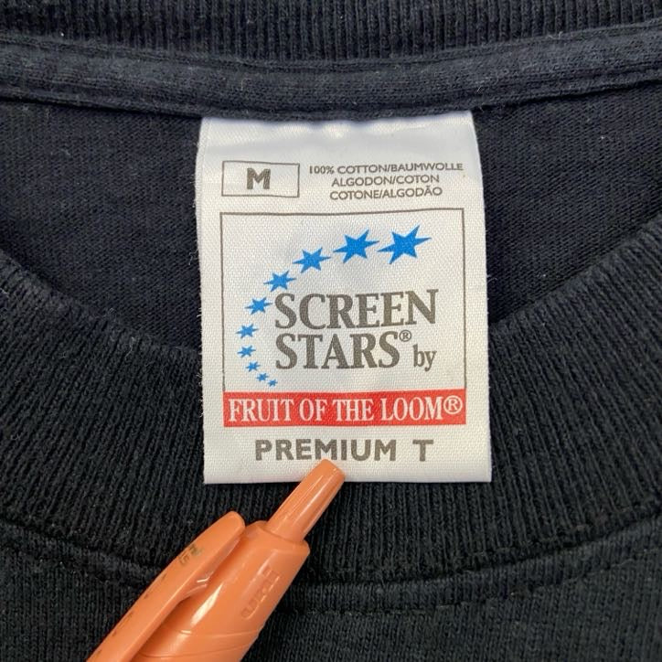 古着 used SCREEN STARS フルーツオブザルーム 半袖デザインTシャツ バックプリント 黒 カジュアル Mサイズ