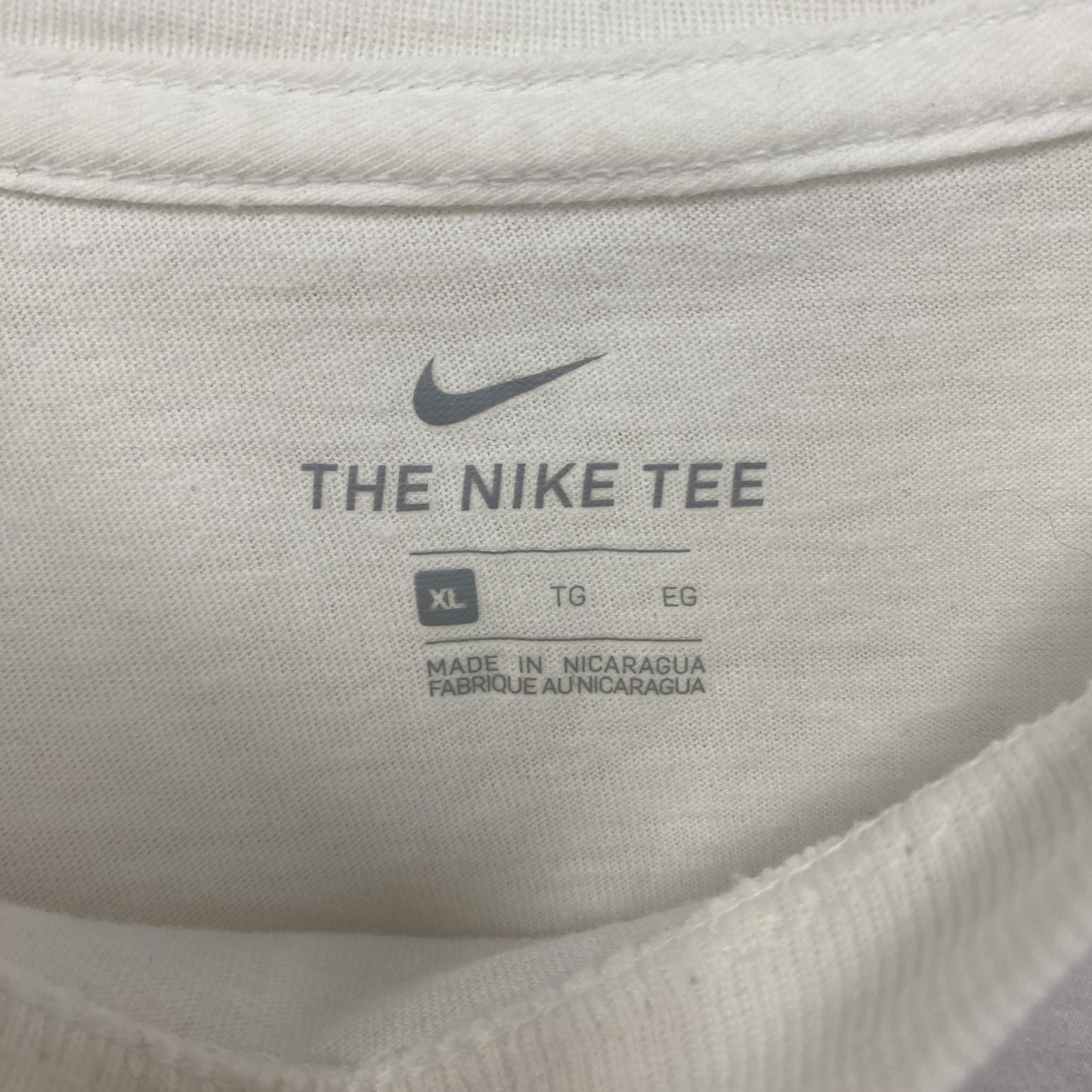 古着 used NIKE ナイキ 半袖Tシャツ シンプル ノームコア 無地 スポーツウェア 白 ホワイト クルーネック Sサイズ