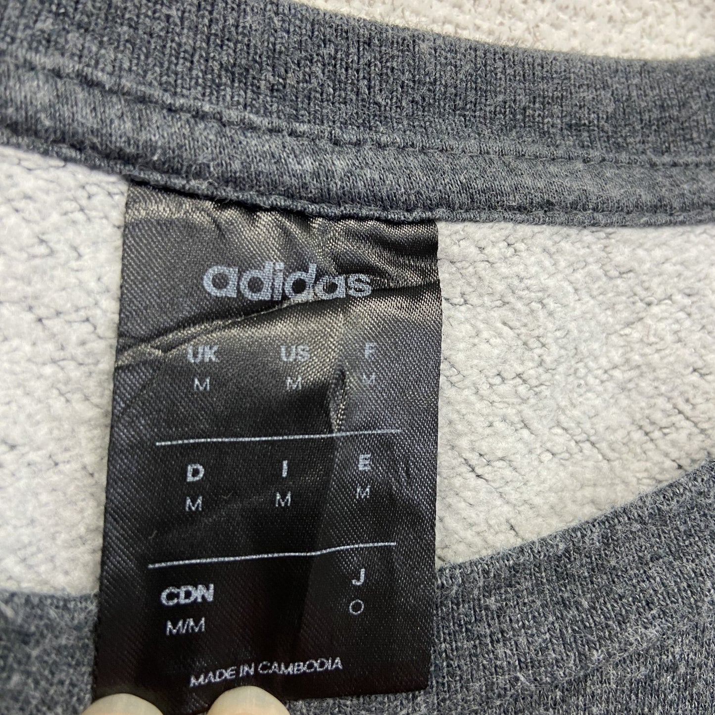 adidas アディダス スウェット/トレーナー スリーストライプス グレー 灰色 Mサイズ
