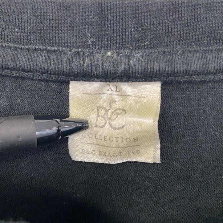 古着 used B&C ビー&シー 半袖ミュージックプリントTシャツ サーフライター サミュエル L ジャクソン 黒 XLサイズ