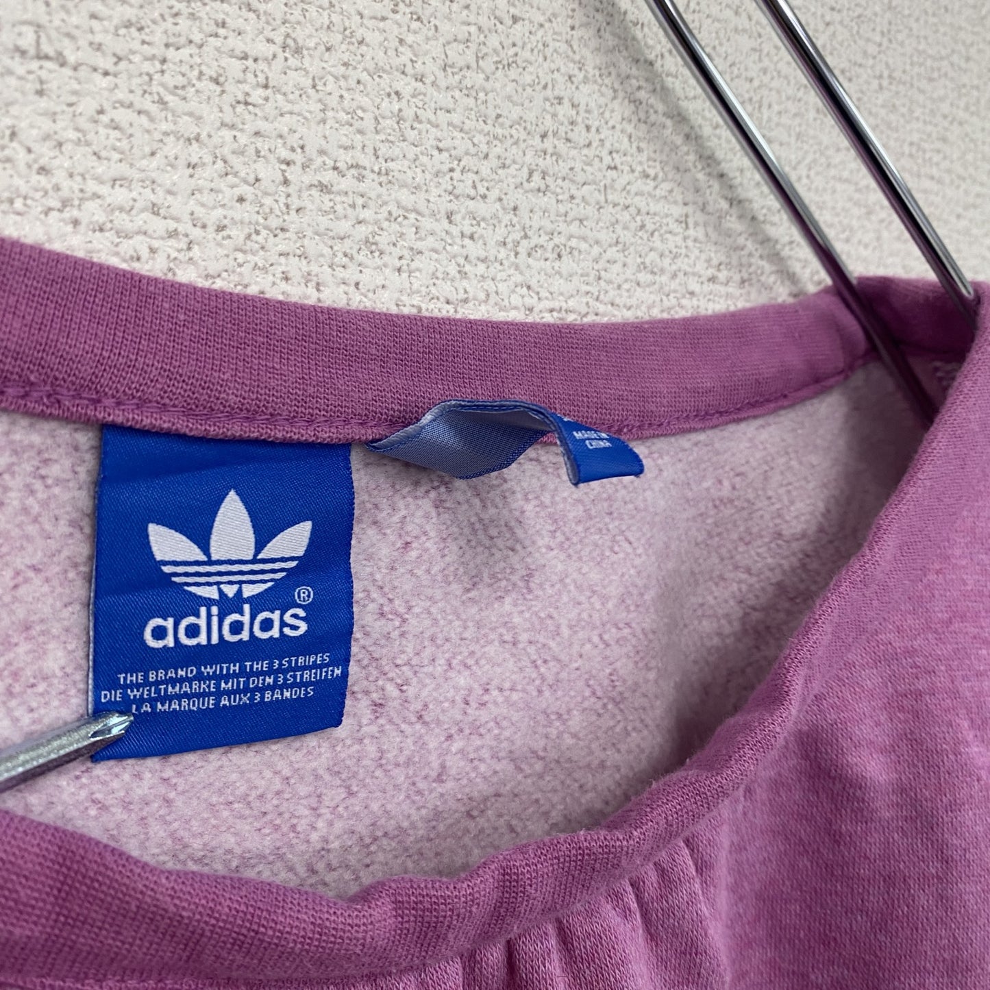 adidas アディダス スウェット/トレーナー トレフォイルロゴ デカロゴ ピンク Lサイズ