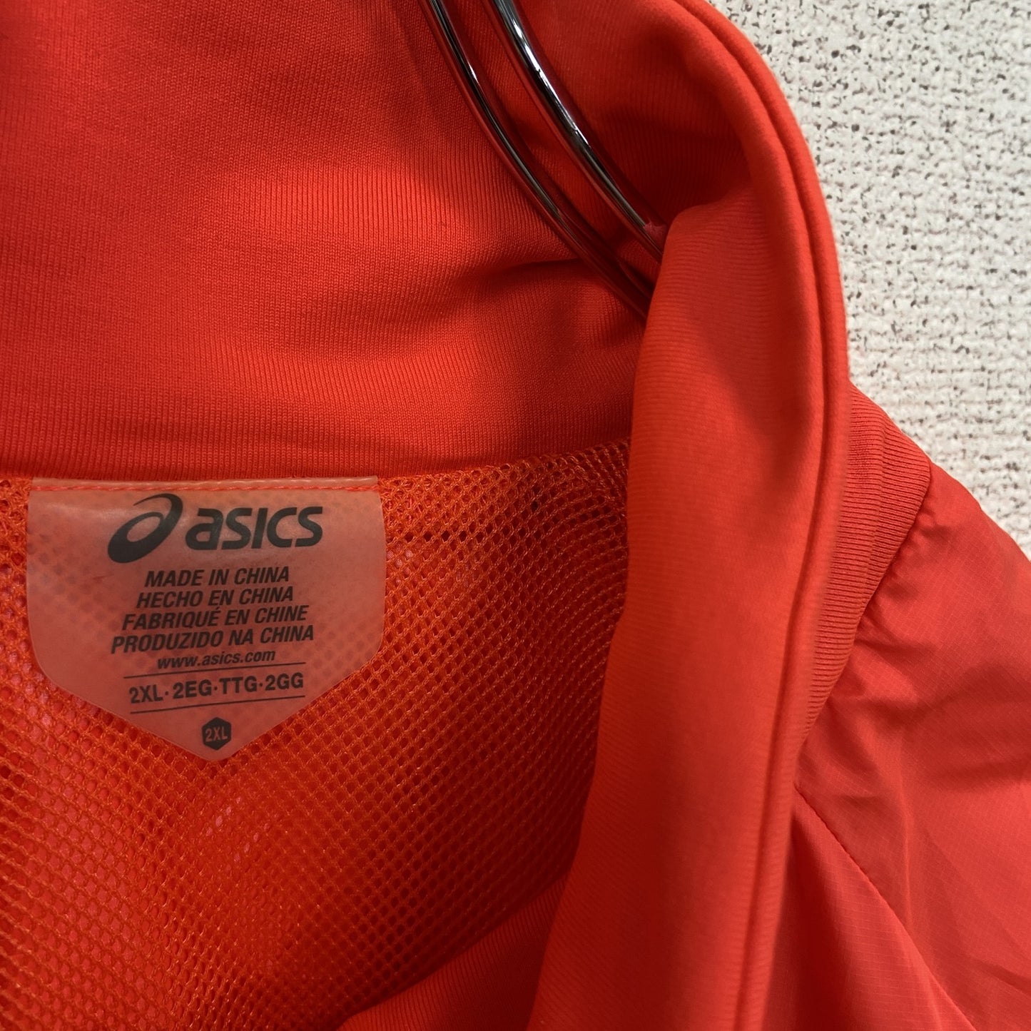 asics アシックス ウインドブレーカー STAFF オレンジ 2XLサイズ