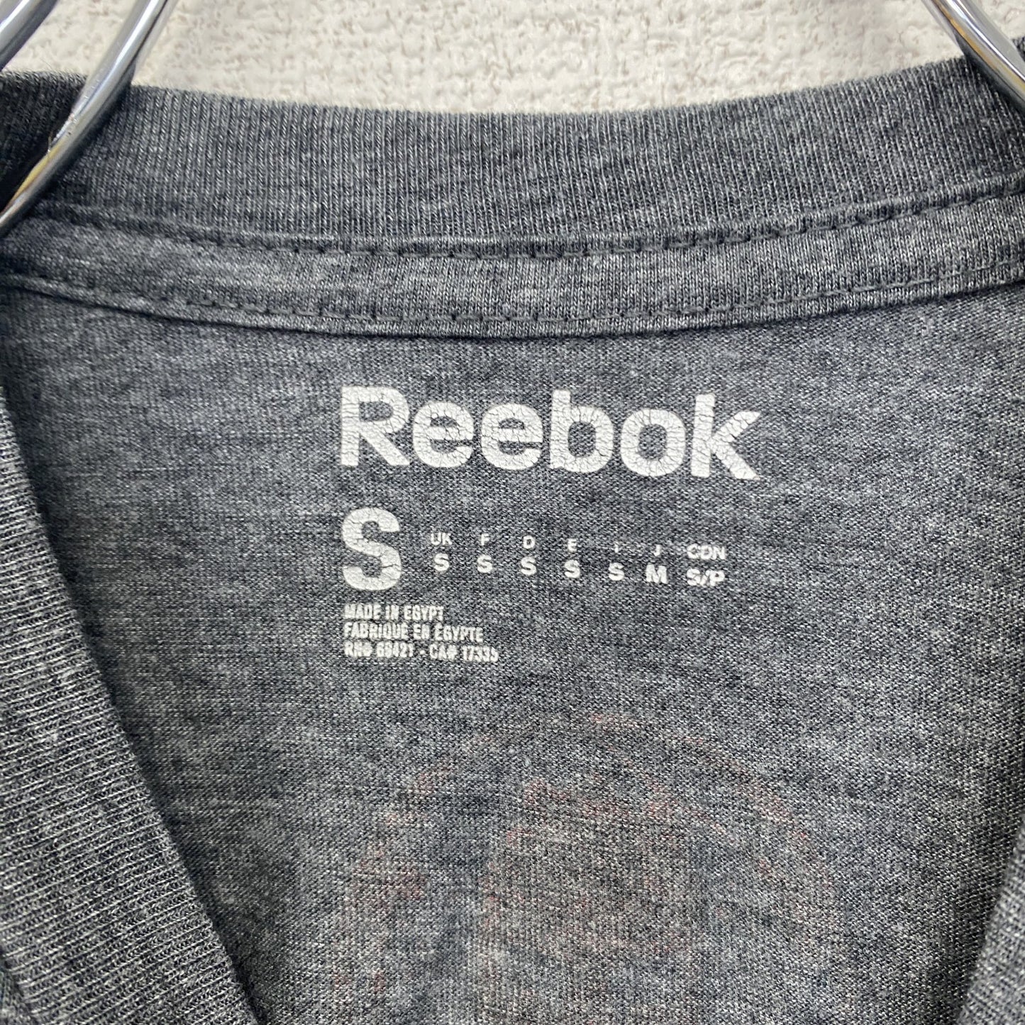 古着 used Reebok リーボック 半袖プリントTシャツ スパルタンレース フィニッシャー 2015 グレー Sサイズ