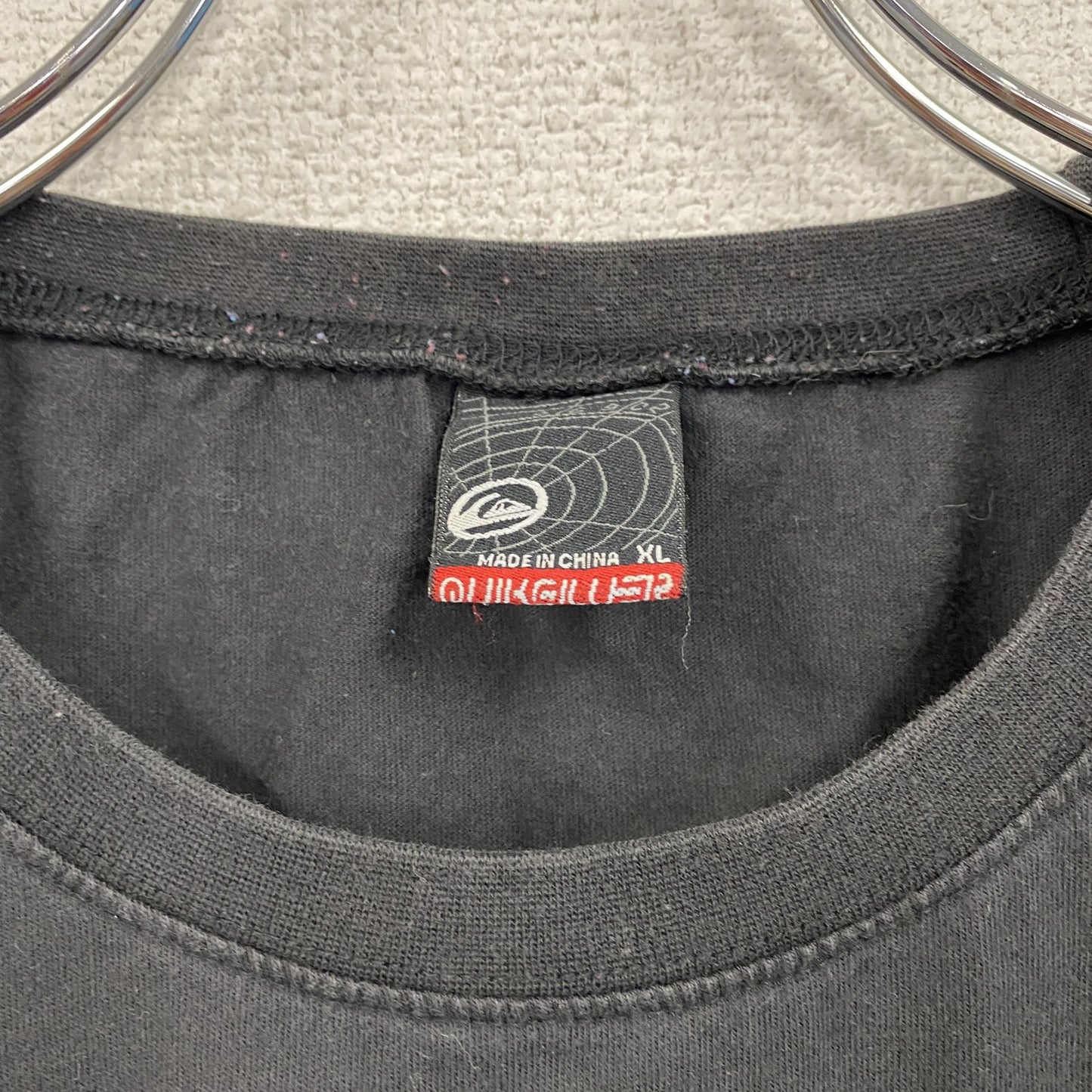 Quiksilver クイックシルバー 半袖プリントTシャツ 黒 ブラック XLサイズ