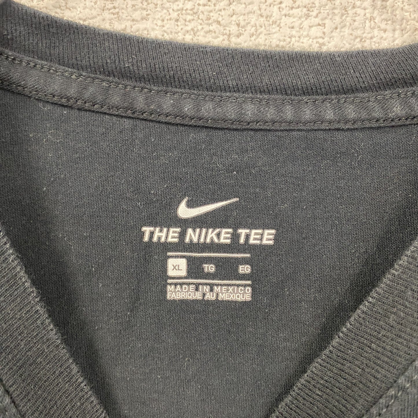古着 used NIKE ナイキ 半袖プリントTシャツ CLASS IS IN SESSION ブラック 黒 XLサイズ