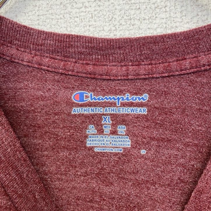 古着 used champion チャンピオン 半袖プリントTシャツ アリゾナステート・サンデビルズ ワインレッド 赤 XLサイズ