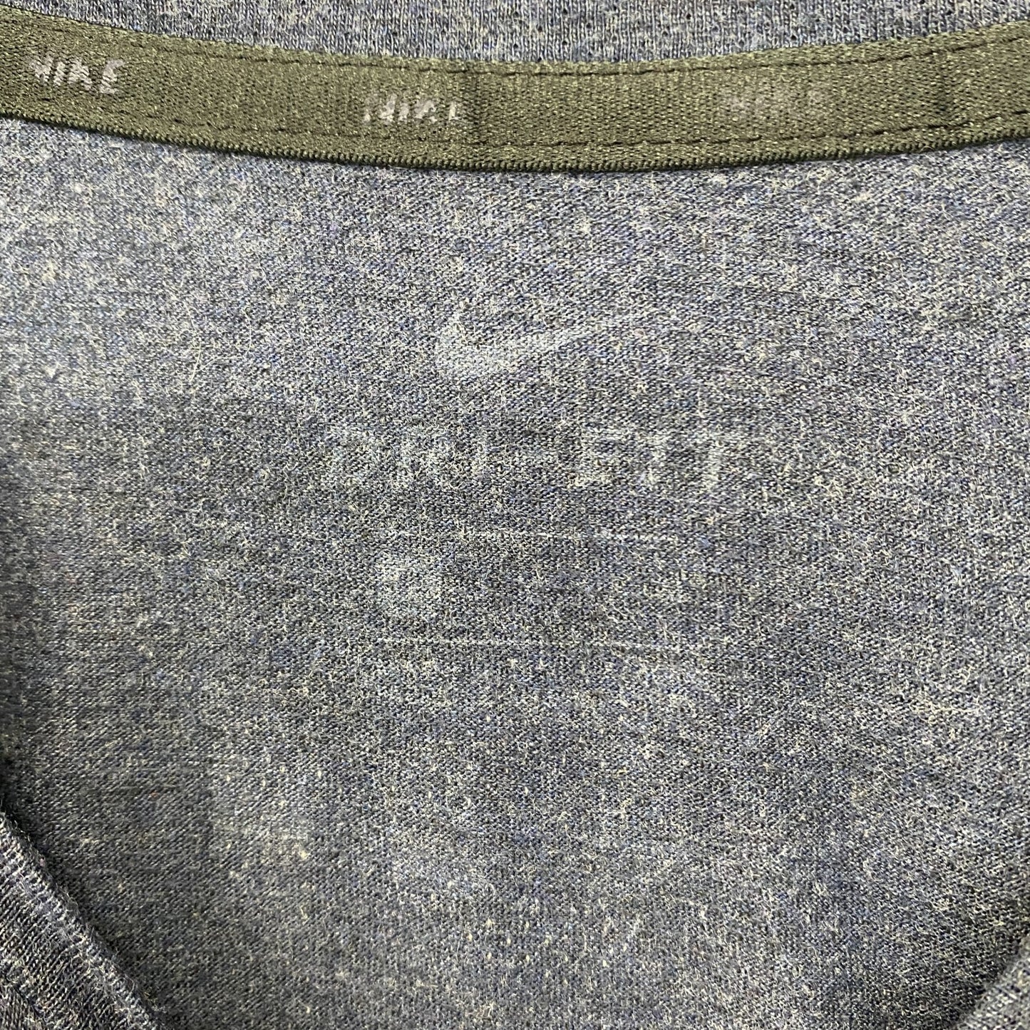 古着 used NIKE ナイキ 半袖プリントTシャツ スウッシュロゴ バックプリント レトロ ネイビー 紺 Lサイズ