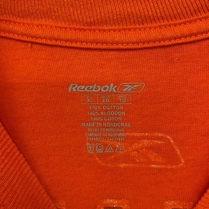 古着 used Reebok リーボック 半袖プリントTシャツ NHL フィラデルフィア・フライヤーズ オレンジ XLサイズ