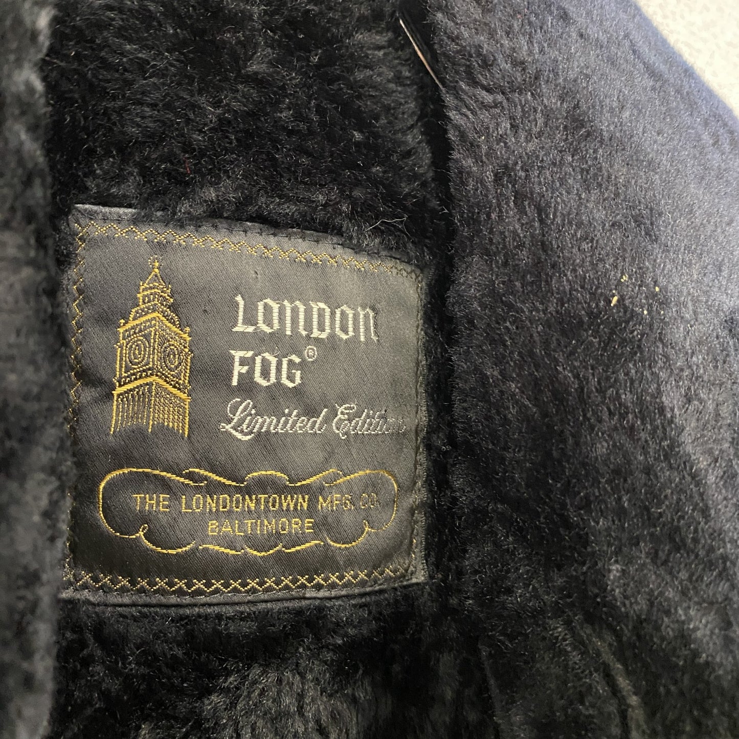 LONDON FOG ロンドンフォグ ファートレンチコート ギャングコート 黒 ブラック 40FOGサイズ