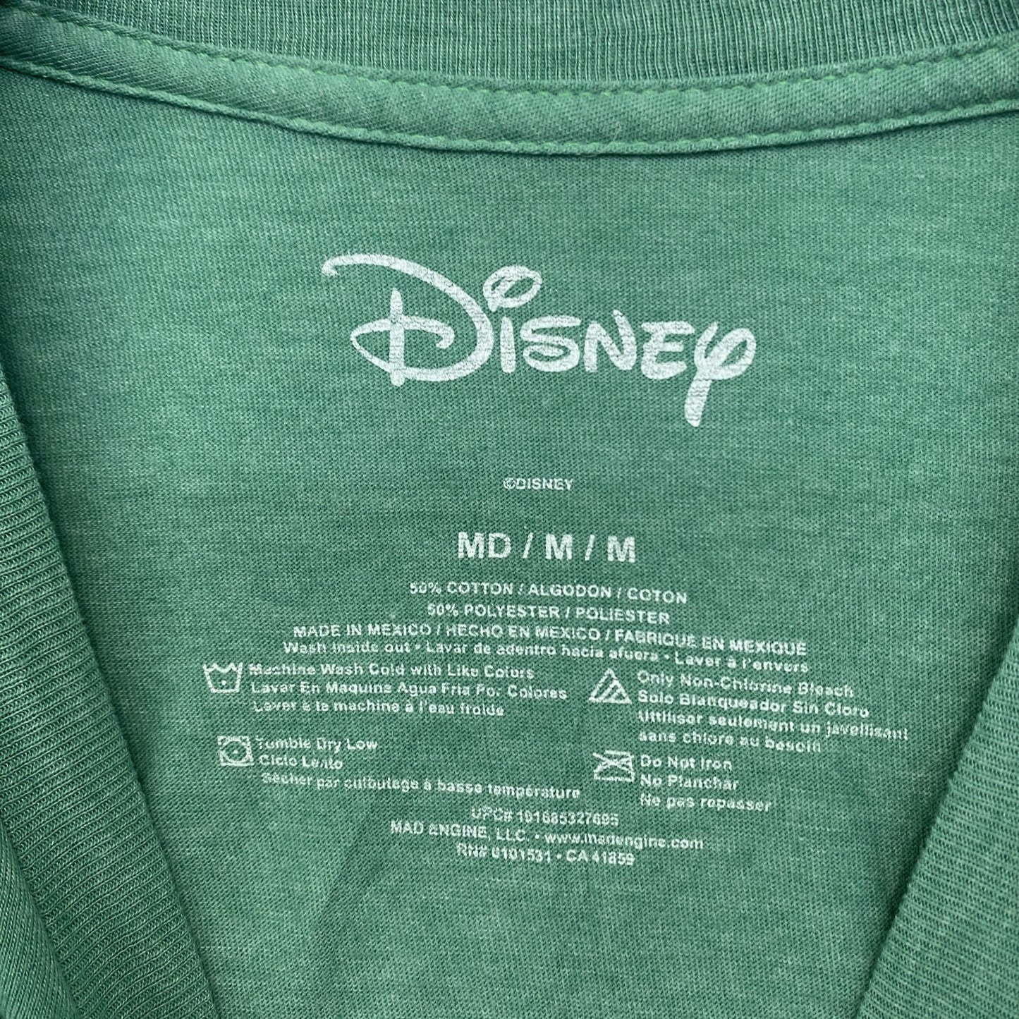 古着 used Disney ディズニー 半袖プリントTシャツ ミッキーマウス ドナルドダック クリスマス グリーン 緑 Mサイズ