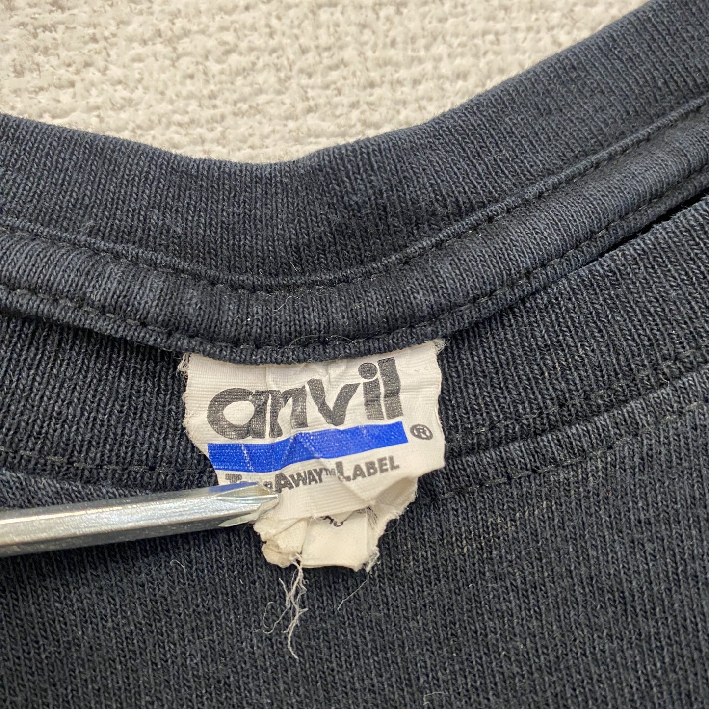 anvil アンヴィル 半袖プリントTシャツ 両面プリント デカロゴ 黒 ブラック Sサイズ