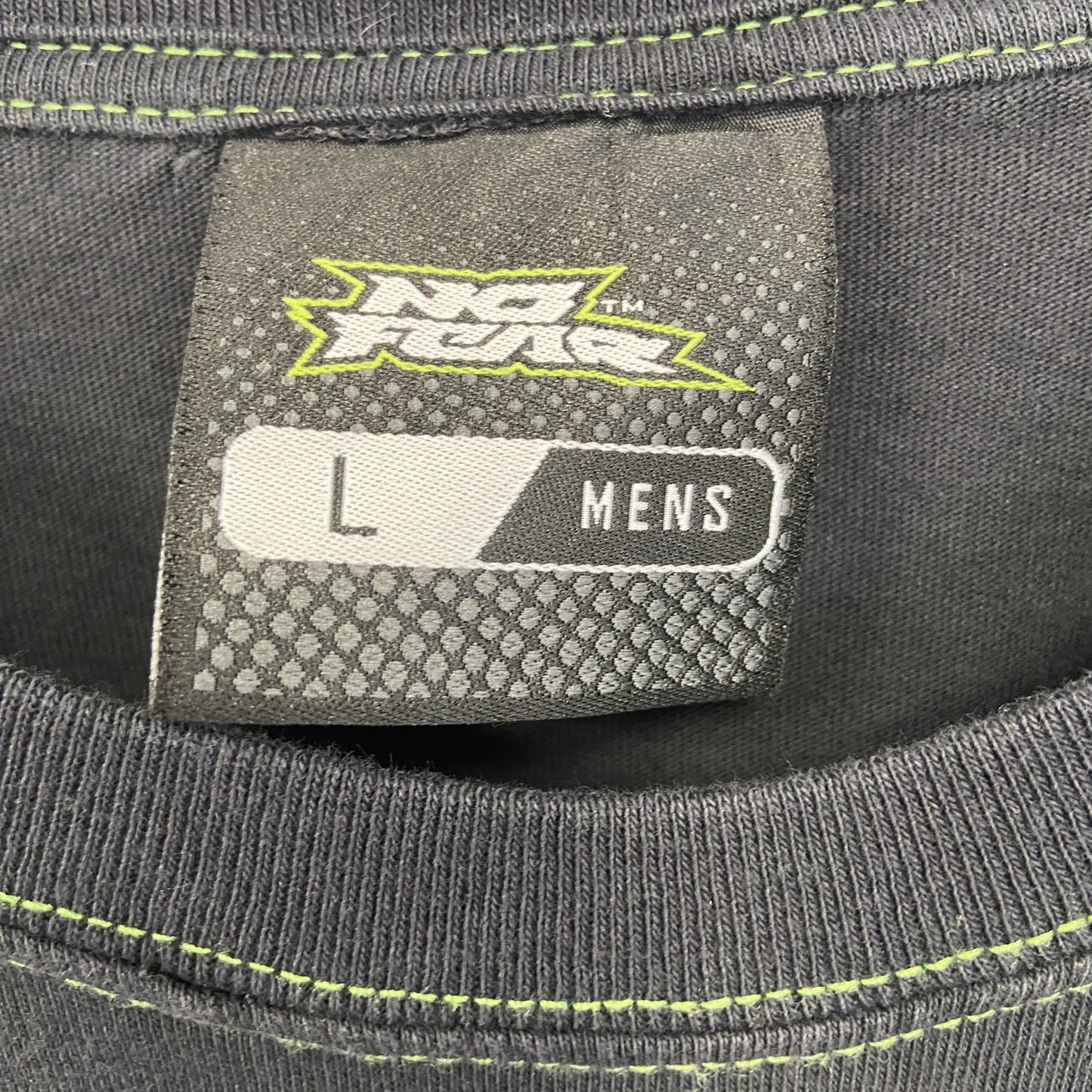 古着 used NO FEAR ノーフェア 半袖プリントTシャツ スカル カジュアルデザイン クルーネック レトロ 黒 Lサイズ