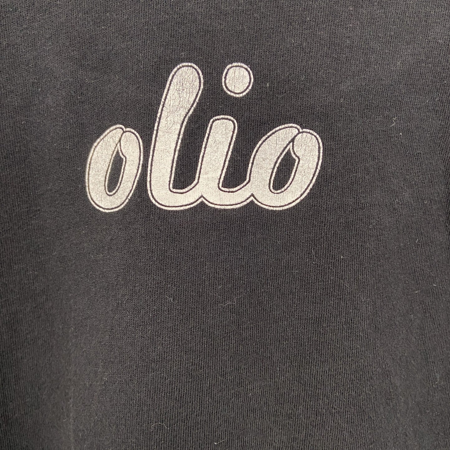 半袖プリントTシャツ 幾何学模様 olio 両面プリント 黒 ブラック Mサイズ