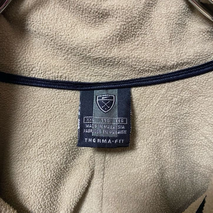 古着 used NIKE GOLF ナイキゴルフ 長袖ハーフジップフリースジャケット プルオーバー ビックシルエット XXLサイズ
