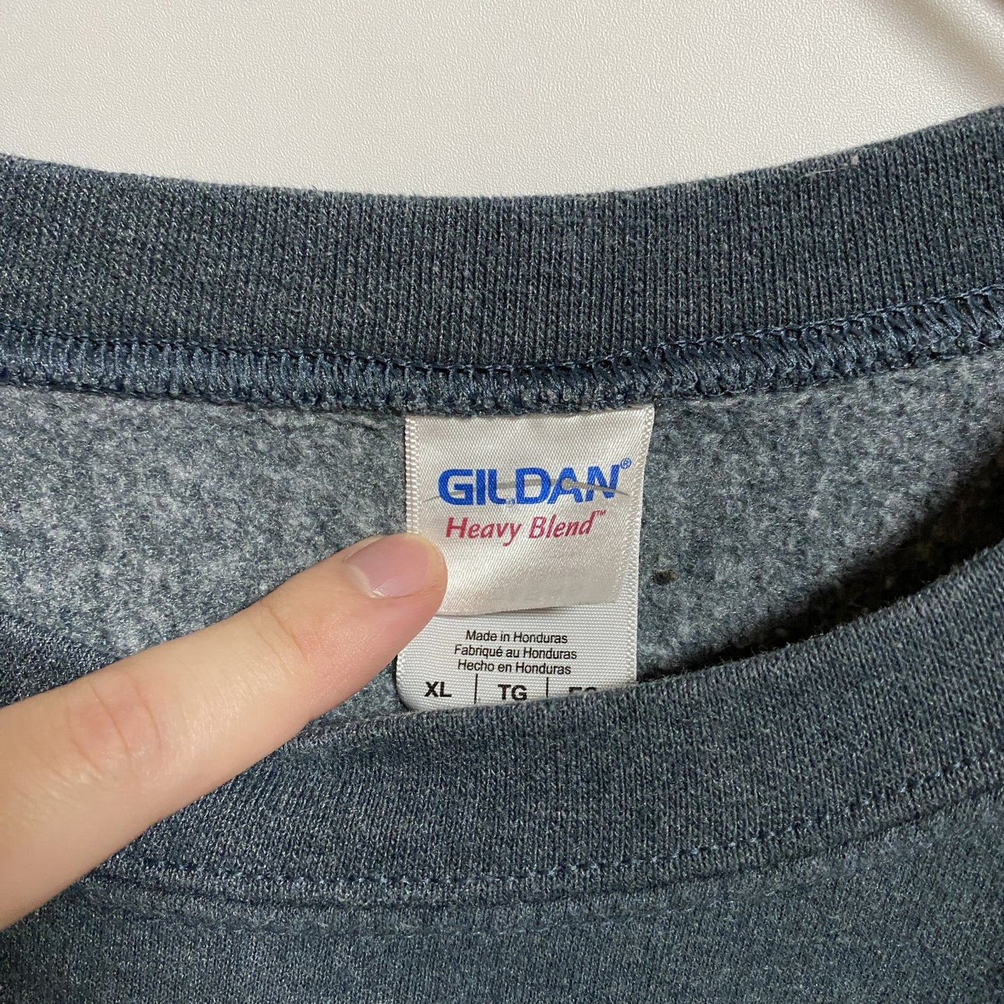 古着 used GILDAN ギルダン 長袖プリントスウェット トレーナー グレー オーバーサイズ レトロデザイン XLサイズ