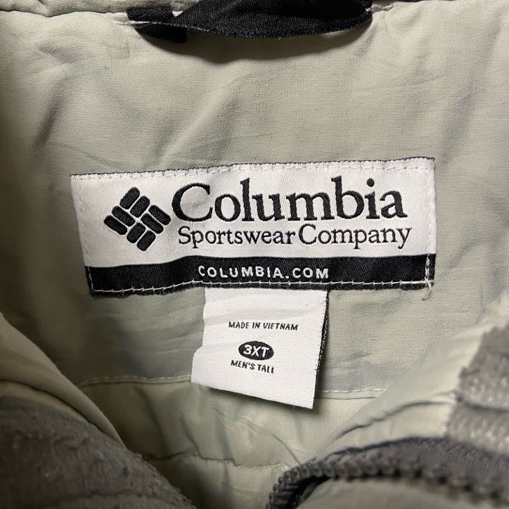 古着 used Columbia コロンビア OMNI-SHIELD 長袖マウンテンパーカー 中綿入り グレー XXXLサイズ