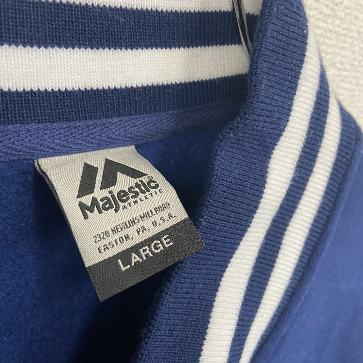 Majestic スタジャン/スタジアムジャケット MLB ニューヨークヤンキース 青 ブルー Lサイズ