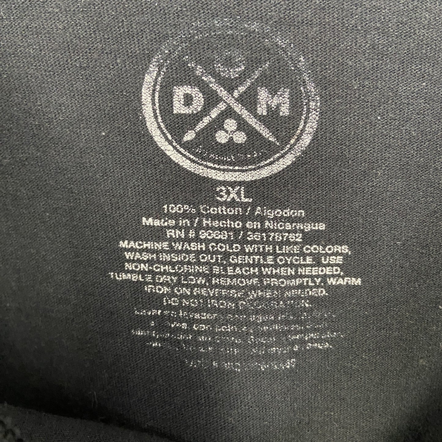 古着 used DOM 半袖デザインプリントTシャツ ビッグT BEKIND カラフル クルーネック カジュアル 黒 3XLサイズ