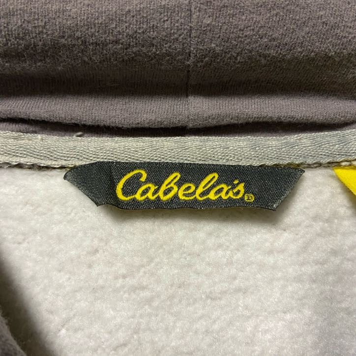 古着 used Cabelas カベラス 長袖リアルツリーカモパーカー カモフラージュ ロゴワッペン 個性的 秋冬服 Lサイズ