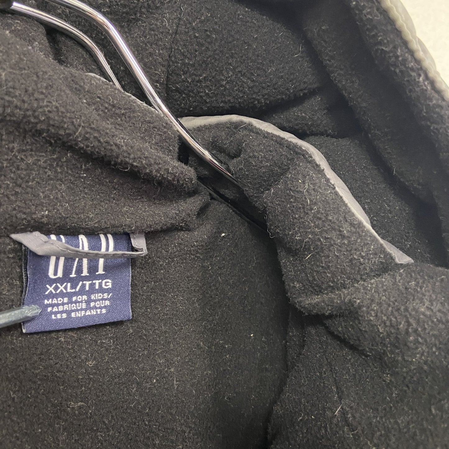 GAP ギャップ ダウンジャケット フーディー 比翼仕立て 紺 ネイビー XXLサイズ