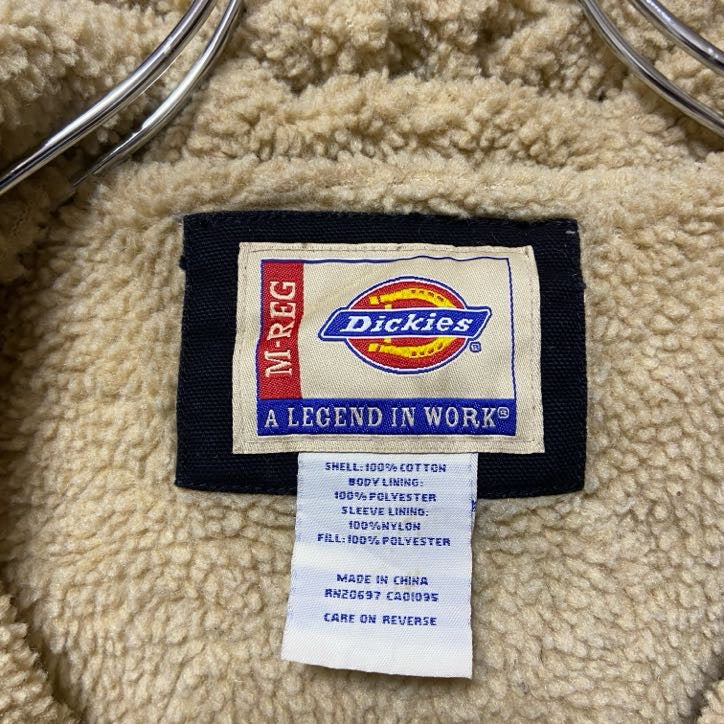 古着 used 90s Dickies ディッキーズ 長袖マウンテンパーカー 裏ボア 黒 ブラック ヴィンテージ Mサイズ