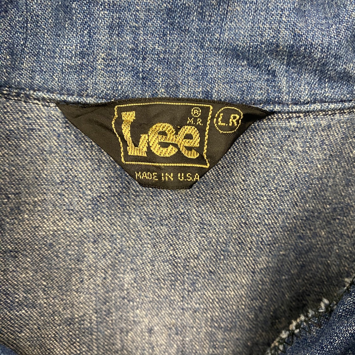 古着 used ~80s Lee リー デニムジャケット ブッシュジャケット USA製 フラップポケット インディゴ Lサイズ