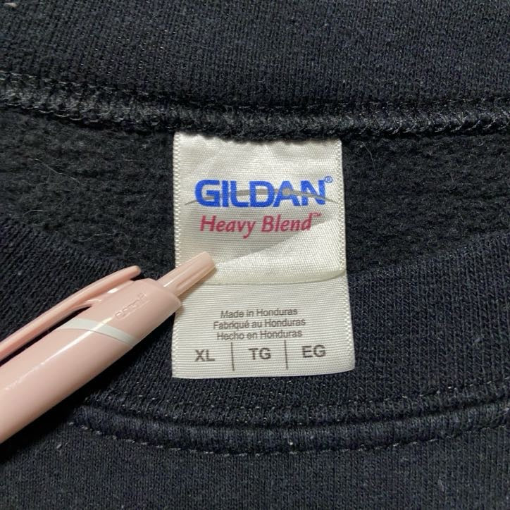 古着 used GILDAN ギルダン 長袖プリントスウェット トレーナー DAN&PHIL ツアー2016 黒 XLサイズ