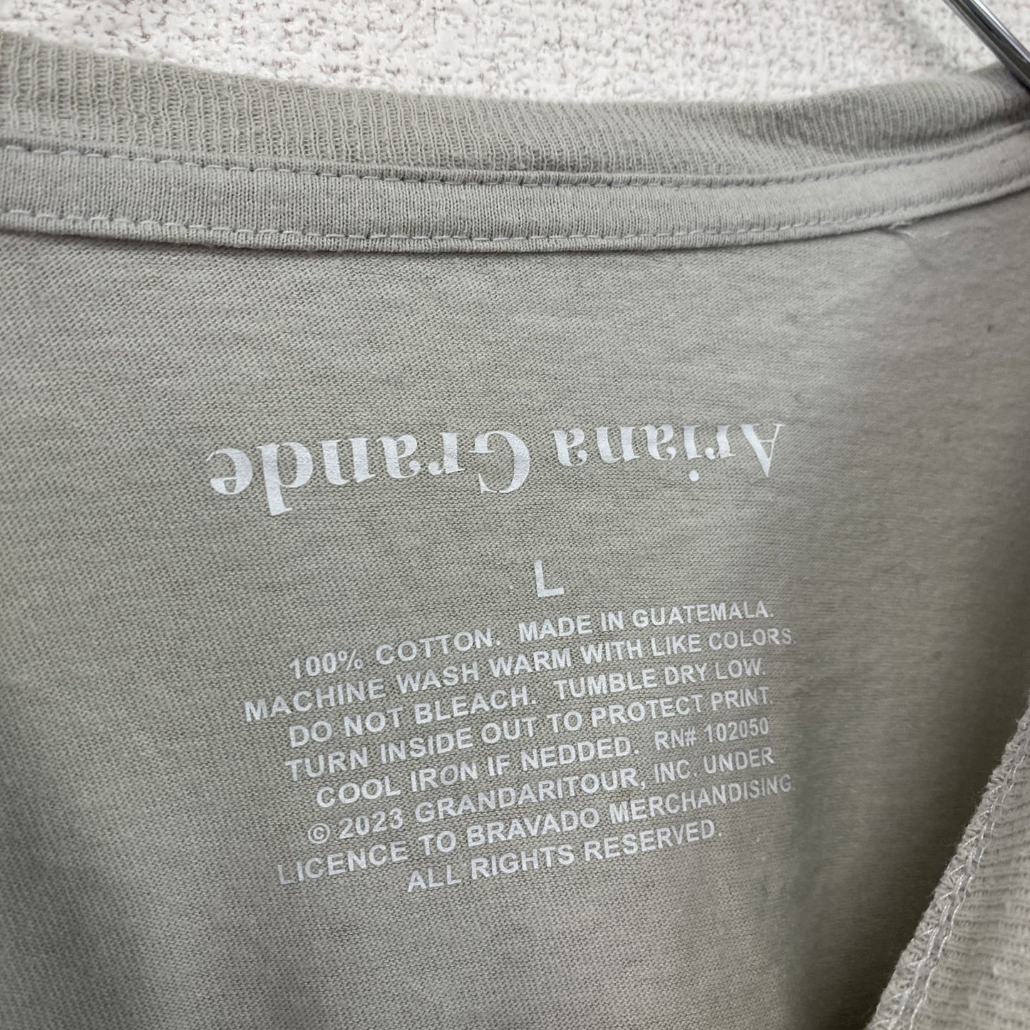 ARIANA GRANDE アリアナ・グランデ 半袖プリントTシャツ 灰色 グレー Lサイズ