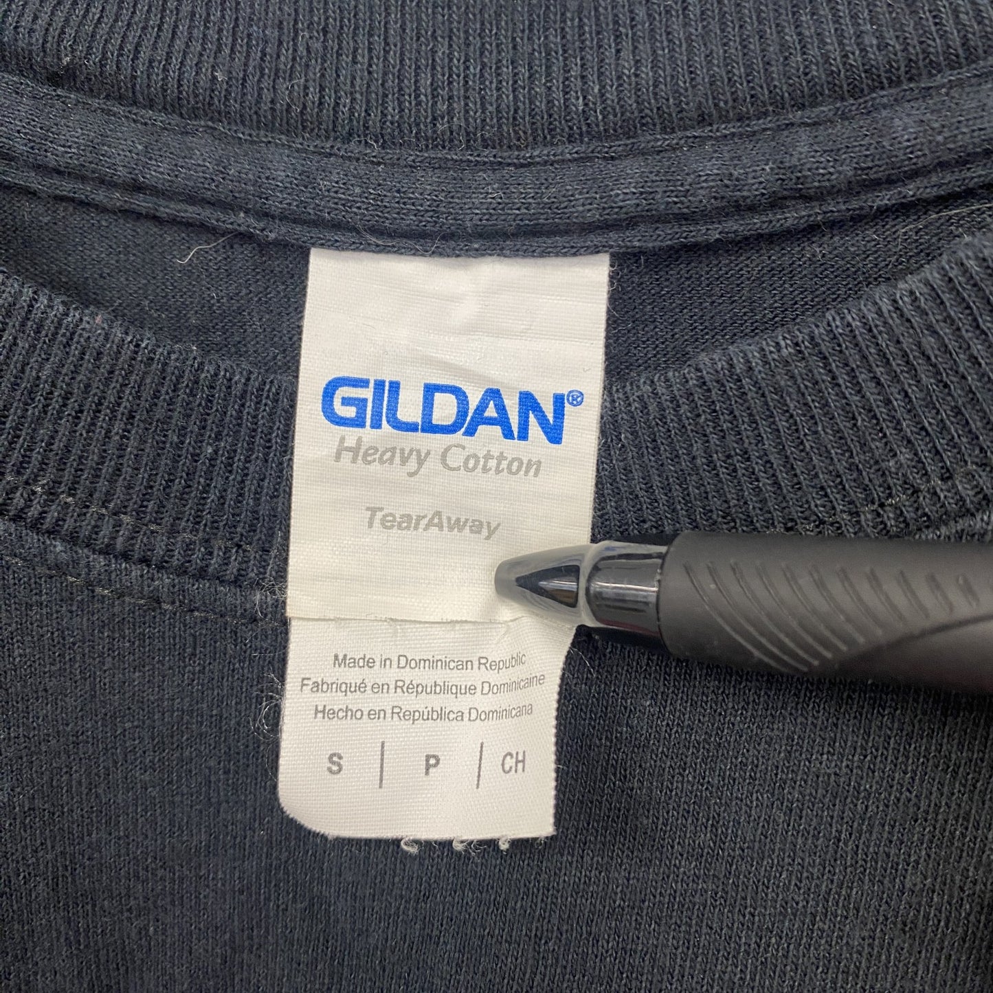 GILDAN ギルダン 半袖ビッグプリントTシャツ 英字プリント 両面プリント インディアン 黒 ブラック Sサイズ