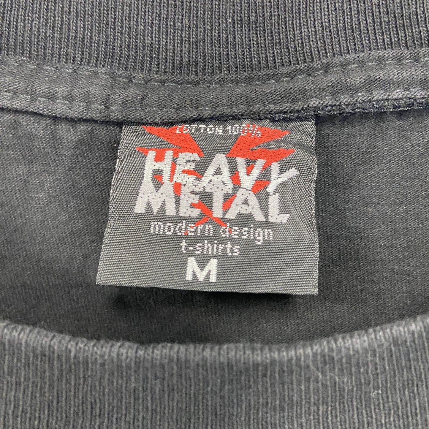 古着 used HEAVY METAL 半袖デザインプリントTシャツ 赤ちゃん 装飾品 ロックT クルーネック 黒 Mサイズ