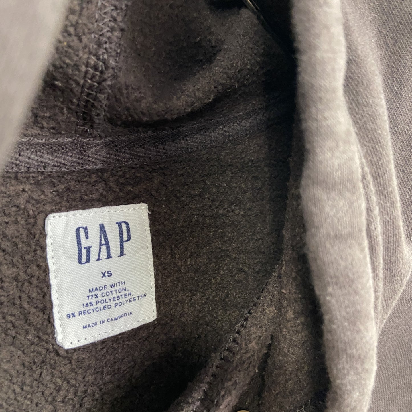 GAP ギャップ スウェットパーカー/フーディー デカロゴ 茶色 ブラウン XSサイズ