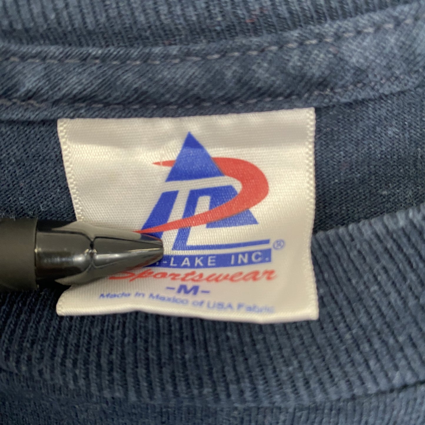 古着 used TRI-LAKE 半袖カレッジプリントTシャツ ミシガン州立大学 クルーネック カジュアル ネイビー Mサイズ