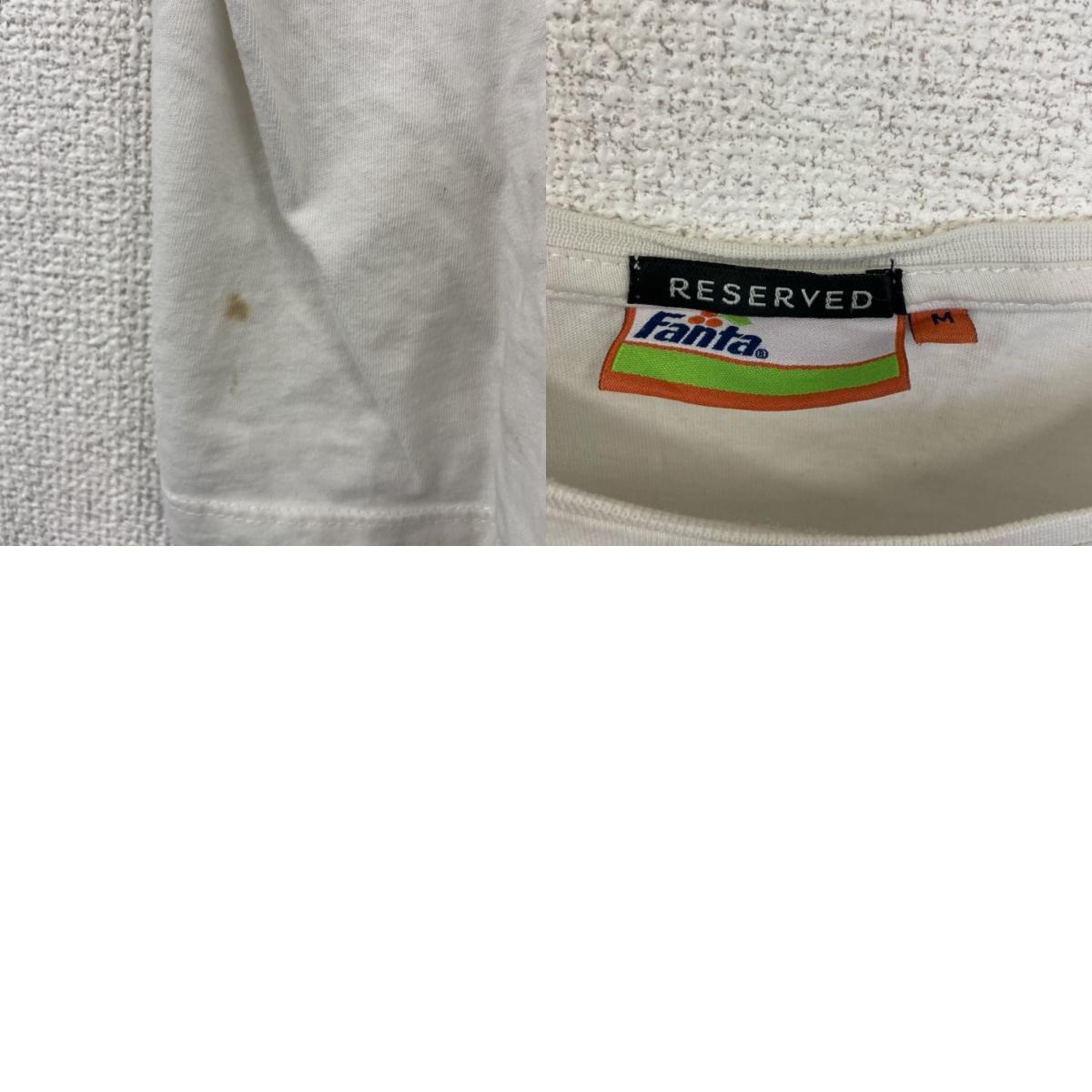 古着 used RESERVED 半袖プリントTシャツ Fanta ファンタ オレンジフレーバー 白 ホワイト Mサイズ