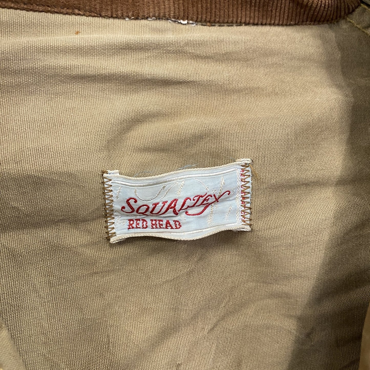 50s SQUALTEX RED HEAD レッドヘッド ハンティングジャケット コーデュロイカラー 茶色 ブラウン