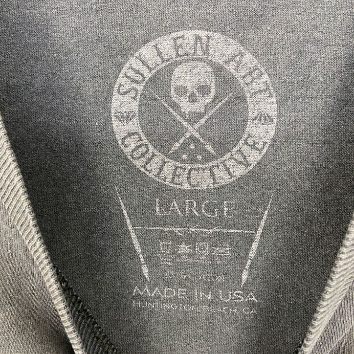 古着 used Sullen Art Collective 半袖Tシャツ USA製 スカル ネイティブアメリカン グレー L