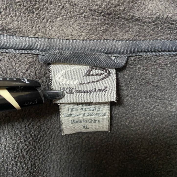 古着 used C9 by Champion チャンピオン 長袖ナイロンジャケット 裏フリース 茶色 ビックシルエット XLサイズ