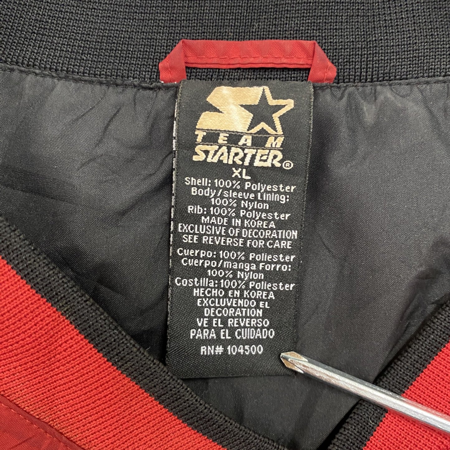 90s~ STARTER スターター プルオーバージャケット ヴィンテージ 赤 レッド XLサイズ