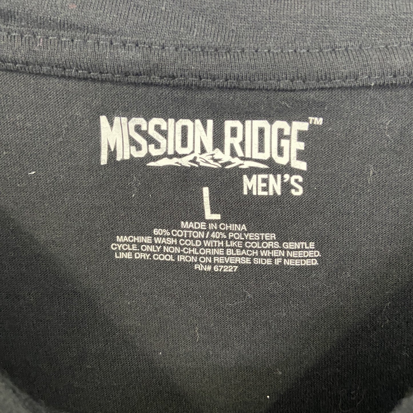 古着 used MISSION RIDGE ミッション リッジ 半袖プリントデザインTシャツ クルーネック ゴースト 黒 Lサイズ